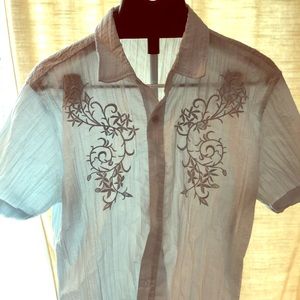 Pop Icon-Light blue dress shirt